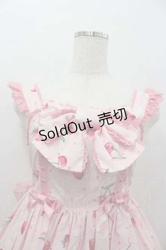 画像3: Angelic Pretty / Cherry Berry Bunny胸リボンジャンパースカート  ピンク I-26-01-15-045-AP-OP-SA-ZI (3)