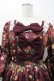 画像2: axes femme kawaii / アンティークローズ柄ワンピース M ワイン I-26-01-15-051-AX-OP-SA-ZI (2)