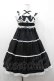 画像1: BABY,THE STARS SHINE BRIGHT / シャーリングベビードールジャンパースカート  黒Ｘ白 I-26-01-15-054-BA-OP-SA-ZI (1)