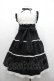 画像2: BABY,THE STARS SHINE BRIGHT / シャーリングベビードールジャンパースカート  黒Ｘ白 I-26-01-15-054-BA-OP-SA-ZI (2)