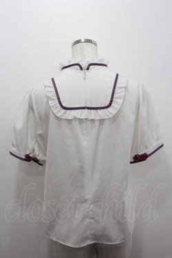 画像3: Amavel / チャイナブラウス  白Ｘ紫 I-26-01-15-006-CA-BL-SA-ZI