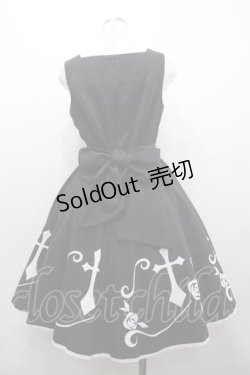 画像2: Moi-meme-Moitie / 薔薇十字ジャンパースカート 9号 黒 I-26-01-15-059-MO-OP-TE-ZI