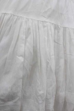 画像4: WONDERFUL WORLD / ロゴ刺繍エプロンドレス  ホワイト I-26-01-15-060-LO-OP-SA-ZI