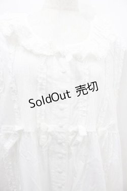 画像3: WONDERFUL WORLD / 縦ピンタック&ピコフリルノースリーブワンピース  ホワイト I-26-01-15-061-LO-OP-SA-ZI