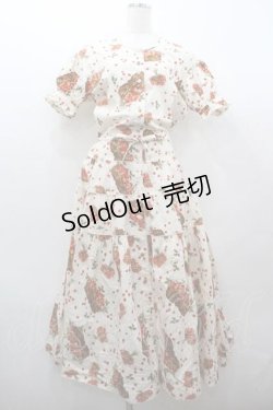 画像1: WONDERFUL WORLD / かご苺ワンピース  生成りＸ赤 I-26-01-15-065-LO-OP-SA-ZI