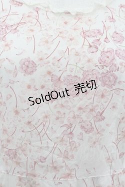 画像3: PINK HOUSE / 桜柄半袖ワンピース  ホワイト I-26-01-15-066-LO-SK-SA-ZI