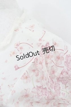 画像4: PINK HOUSE / 桜柄半袖ワンピース  ホワイト I-26-01-15-066-LO-SK-SA-ZI