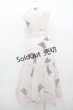 画像2: PINK HOUSE / トランプうさぎさんチェックノースリーブワンピース  ピンク I-26-01-15-070-LO-OP-SA-ZI