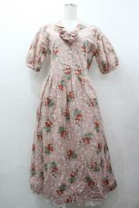画像1: PINK HOUSE / いちご柄半袖ワンピース  ピンク I-26-01-15-073-LO-OP-SA-ZI (1)