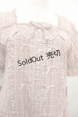 画像3: PINK HOUSE / チェックリボン半袖ワンピース  ピンクチェック I-26-01-15-074-LO-OP-SA-ZI