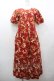 画像1: WONDERFUL WORLD / 金魚柄半袖ワンピース  赤 I-26-01-15-081-LO-OP-SA-ZI (1)