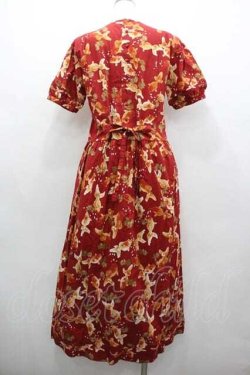 画像2: WONDERFUL WORLD / 金魚柄半袖ワンピース  赤 I-26-01-15-081-LO-OP-SA-ZI