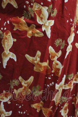 画像3: WONDERFUL WORLD / 金魚柄半袖ワンピース  赤 I-26-01-15-081-LO-OP-SA-ZI