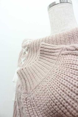 画像3: axes femme / W編み上げニットチュニック  ピンク I-26-01-15-009-AX-OP-SA-ZI