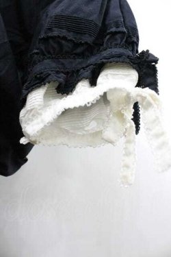 画像3: WONDERFUL WORLD / 二重袖半袖ワンピース  ブラック I-26-01-15-084-LO-OP-SA-ZI