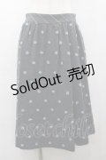 Jane Marple / ドットスカート  グレーＸサックス I-26-01-15-087-JM-SK-SA-ZI