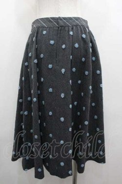 画像2: Jane Marple / ドットスカート  グレーＸサックス I-26-01-15-087-JM-SK-SA-ZI