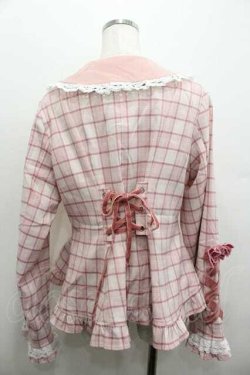 画像2: Chalmiere / タータンチェックジャケット M ピンク I-26-01-15-010-0-JA-SA-ZI