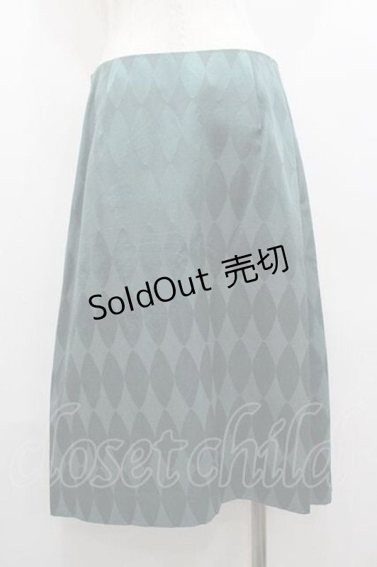 画像2: Jane Marple Dans Le Salon / オーバルジャガードタックスカート  グリーン I-26-01-15-089-JM-SK-SA-ZI (2)