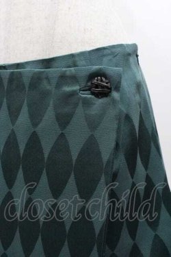 画像3: Jane Marple Dans Le Salon / オーバルジャガードタックスカート  グリーン I-26-01-15-089-JM-SK-SA-ZI