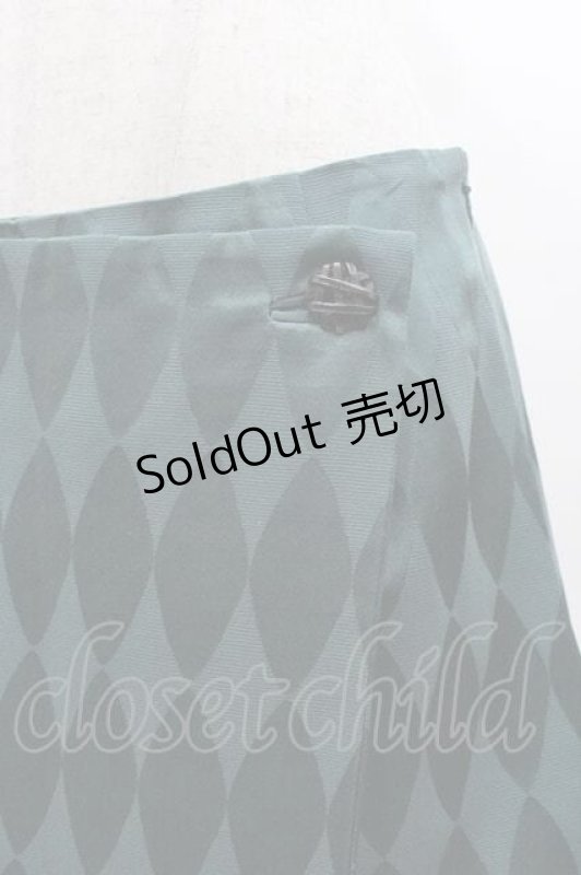 画像3: Jane Marple Dans Le Salon / オーバルジャガードタックスカート  グリーン I-26-01-15-089-JM-SK-SA-ZI (3)