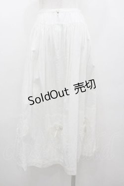 画像2: PINK HOUSE / 裾ロゴリボンチュールハートスカート  白 I-26-01-15-090-LO-SK-SA-ZI