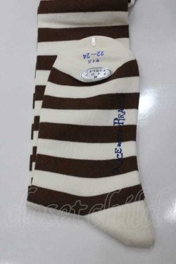 画像3: ALICE and the PIRATES / A/Pボーダーオーバーニーソックス  ブラウン I-26-01-15-092-PA-ZA-SA-ZI