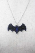 Moi-meme-Moitie / 蝙蝠ロゴアクリルネックレス  黒 I-26-01-15-094-MO-AC-TE-ZI