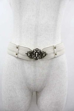 画像1: Kurumi Collaboration / マリンシークレット鍵穴ベルト  アイボリー I-26-01-15-095-0-ZA-SA-ZI