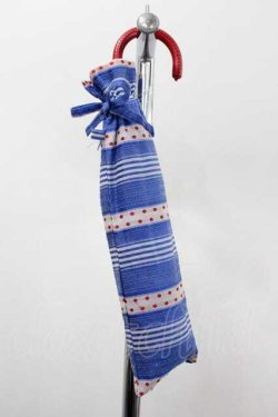 画像2: Jane Marple Dans Le Salon / ボーダードット折り畳みアンブレラ  青Ｘ白Ｘ赤 I-26-01-15-101-JM-ZA-SA-ZI