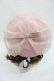 画像1: m petit by misako / AM*NIリボンベレー  ピンク I-26-01-15-102-LO-AC-SA-ZI (1)