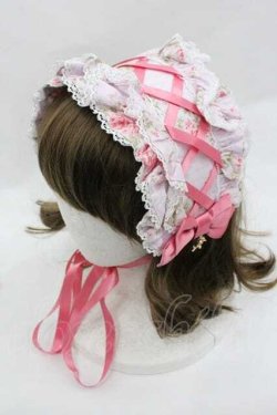 画像1: metamorphose / シャーロットレースアップヘッドドレス  ピンク I-26-01-15-108-ME-AC-SA-ZI