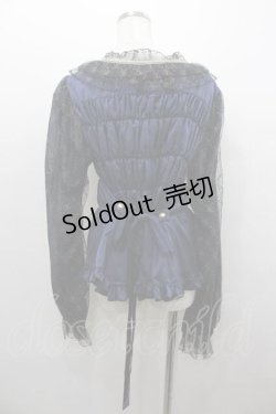 画像2: metamorphose / 【プラスサイズ】Fantasy Starry Sky〜幻想的な星空〜ブラウス 2 ネイビー I-26-01-15-012-ME-BL-SA-ZI