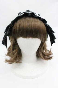 画像2: Chalmiere / ストライプリボンヘッドドレス  ブラック I-26-01-15-109-0-AC-SA-ZI