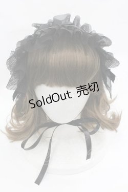 画像2: MARBLE / リボンフリルヘッドドレス  ブラック I-26-01-15-115-GO-AC-SA-ZI