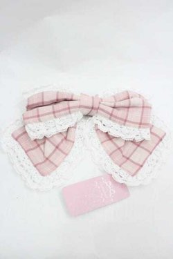 画像1: Chalmiere / タータンチェックマルチリボン  ピンク I-26-01-15-117-0-ZA-SA-ZI