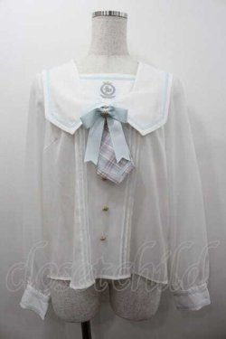 画像1: Amavel / Fantasy Schoolセーラーブラウス F 白×サックス I-26-01-15-002-CA-BL-TE-ZI
