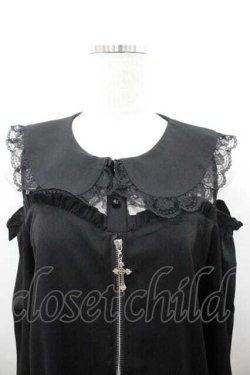 画像3: MA*RS / デコルテレースオフショルブラウス  黒 I-26-01-15-014-EL-BL-SA-ZI