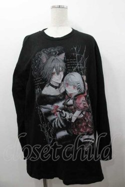 画像1: Amilige / Dreaming DollプリントロングTシャツ  黒 I-26-01-15-016-PU-TO-SA-ZI