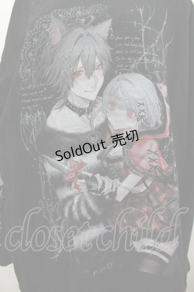 画像3: Amilige / Dreaming DollプリントロングTシャツ  黒 I-26-01-15-016-PU-TO-SA-ZI (3)
