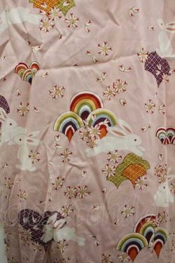 画像3: PINK HOUSE / 桜扇うさぎ柄開襟シャツ L ピンク I-26-01-15-025-LO-BL-SA-ZI