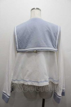 画像3: Amavel / Future Marine　セーラーポンチョパーカー F 白×サックス I-26-01-15-003-CA-BL-TE-ZI