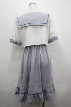 画像2: Amavel / Dreamingセーラーワンピース F 白×サックス I-26-01-15-031-CA-OP-TE-ZI