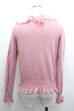 画像2: PINK HOUSE / レース使いフリルニットカーディガン  ピンク I-26-01-18-036-LO-TO-SA-ZI