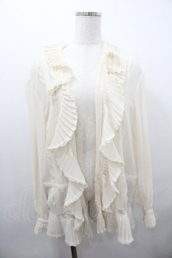 画像1: INGEBORG / プリーツフリルオーバーブラウス  キナリ I-26-01-18-006-LO-BL-SA-ZI