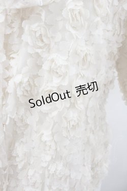 画像3: PINK HOUSE / 総フラワーモチーフ半袖カーディガン L キナリ I-26-01-18-040-LO-JA-SA-ZI