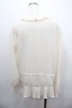 画像2: INGEBORG / プリーツフリルオーバーブラウス  キナリ I-26-01-18-006-LO-BL-SA-ZI