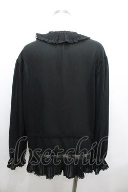 画像2: INGEBORG / プリーツフリルオーバーブラウス  ブラック I-26-01-18-007-LO-BL-SA-ZI