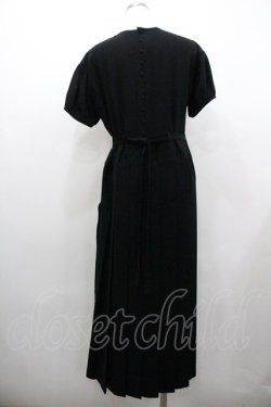 画像2: PINK HOUSE / 半袖プリーツワンピース  ブラック I-26-01-18-054-LO-OP-SA-ZI