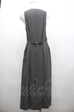 画像2: PINK HOUSE / リボンドットジャンパースカート  黒Ｘ白 I-26-01-18-058-LO-OP-SA-ZI